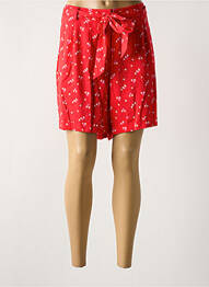 Short taille à pinces taille normale rouge ZILCH femme