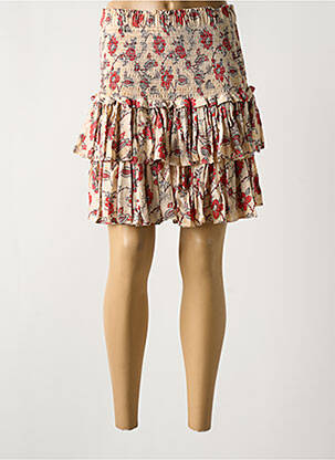 Jupe courte beige FIVE pour femme