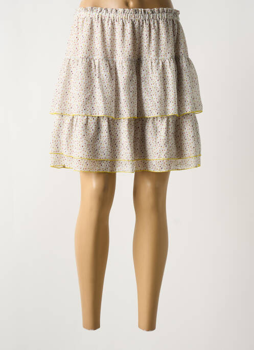 Jupe courte beige INDI & COLD pour femme