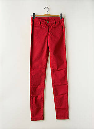 Jeans coupe slim stretch taille normale rouge DENIM STUDIO femme