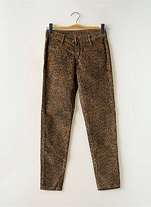 Jeans coupe slim stretch taille normale marron DENIM STUDIO femme