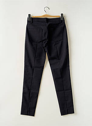 Pantalon slim tissage popeline taille normale noir DENIM STUDIO femme