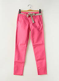 Pantalon chino fermeture zippée sous rabat boutonné taille normale rose FIVE femme