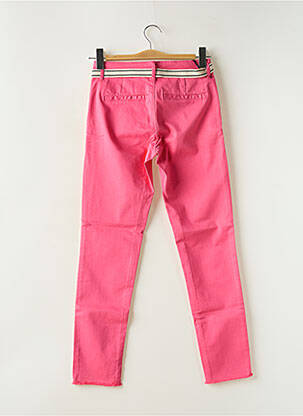 Pantalon chino fermeture zippée sous rabat boutonné taille normale rose FIVE femme