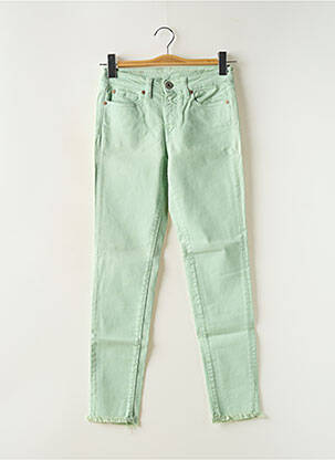 Jeans coupe slim stretch taille normale vert DENIM STUDIO femme