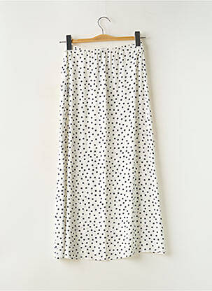 Jupe longue coupe évasée blanc FIVE femme