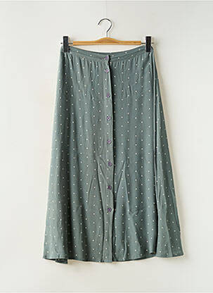 Jupe longue coupe fluide vert INDI & COLD femme