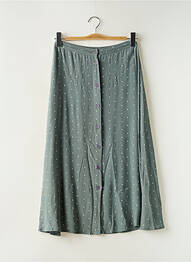 Jupe longue tissage crêpe vert INDI & COLD femme
