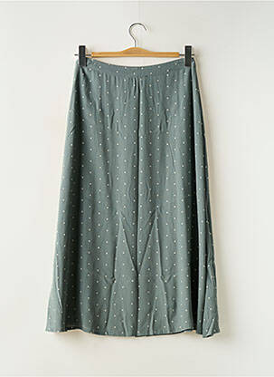 Jupe longue coupe fluide vert INDI & COLD femme