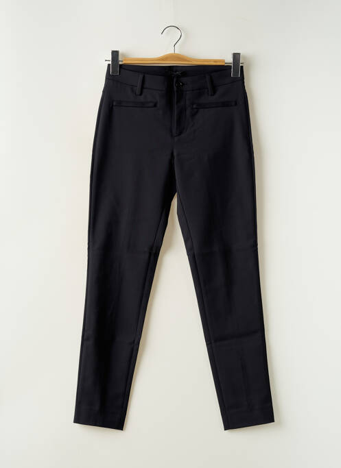 Pantalon slim tissage popeline taille normale noir DENIM STUDIO femme