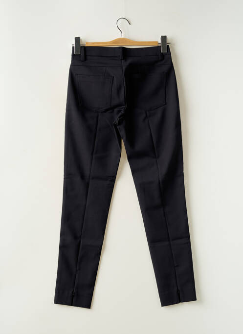 Pantalon slim tissage popeline taille normale noir DENIM STUDIO femme