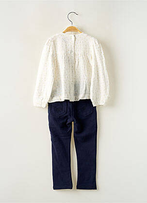 Ensemble pantalon manches longues blanc MAYORAL fille
