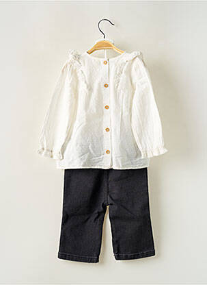 Ensemble pantalon manches longues blanc LOSAN fille