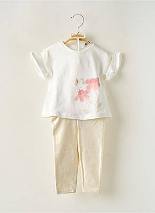 Ensemble pantalon maille fine blanc MAYORAL fille