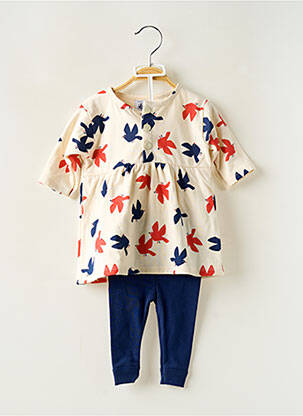 Ensemble pantalon maille fine bleu PETIT BATEAU fille