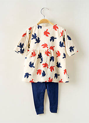 Ensemble pantalon maille fine bleu PETIT BATEAU fille