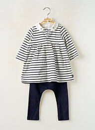 Ensemble short taille élastique bleu PETIT BATEAU fille