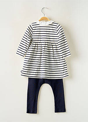 Ensemble short taille élastique bleu PETIT BATEAU fille