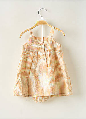 Ensemble short type de haut robe jaune LOSAN fille