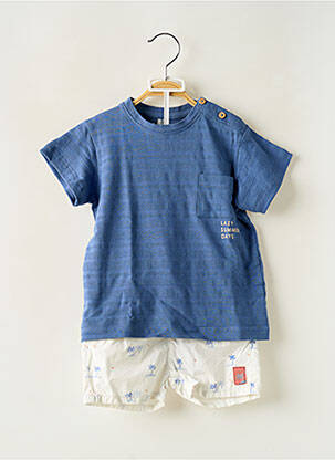 Ensemble short taille ajustable bleu LOSAN garcon