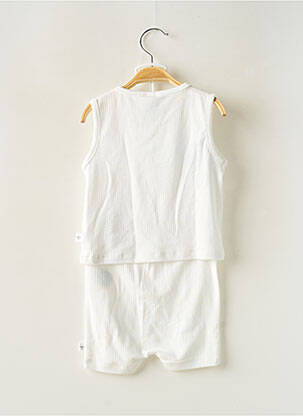Ensemble short coupe droite blanc LÄSSIG garçon