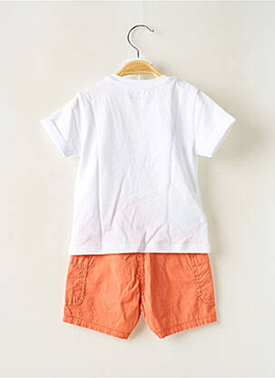 Ensemble short sérigraphie floquée blanc MAYORAL garçon