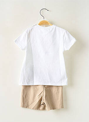 Ensemble short broderie motifs brodés blanc MAYORAL garçon