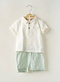 Ensemble short col polo blanc NOUKIE'S garcon