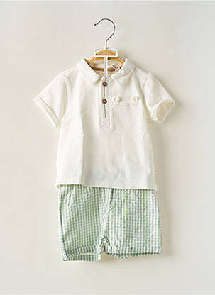 Ensemble short col polo blanc NOUKIE'S garcon