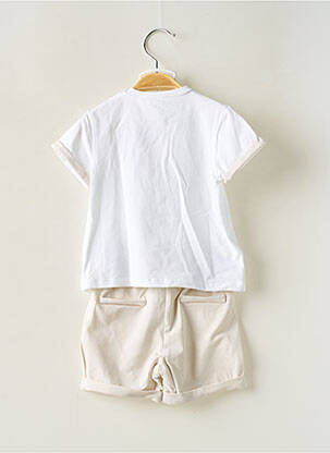 Ensemble short broderie motifs brodés blanc MAYORAL garçon
