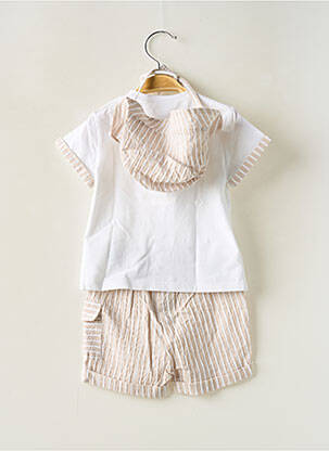 Ensemble short broderie motifs brodés blanc MAYORAL garçon