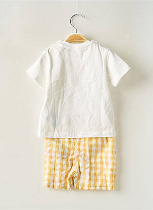 Ensemble short coupe droite blanc LOSAN garcon