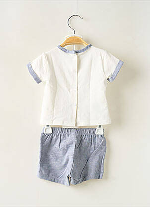 Ensemble short broderie motifs brodés blanc MAYORAL garçon