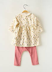 Ensemble pantalon beige PETIT BATEAU pour fille seconde vue