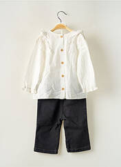 Ensemble pantalon blanc LOSAN pour fille seconde vue