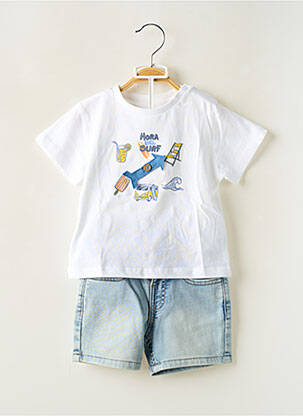 Ensemble short coupe droite bleu MAYORAL garçon