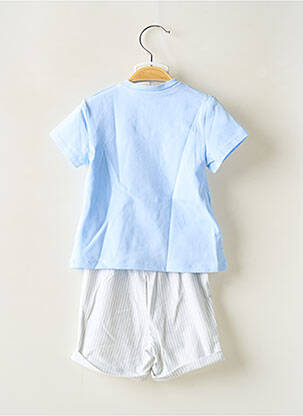 Ensemble short broderie motifs brodés bleu MAYORAL garçon