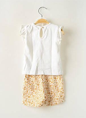 Ensemble short coupe droite blanc NOUKIE'S fille