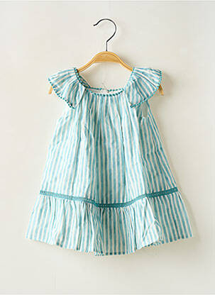 Robe mi-longue manches courtes manches courtes bleu MAYORAL fille