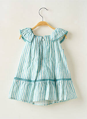 Robe mi-longue manches courtes manches courtes bleu MAYORAL fille
