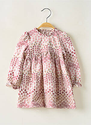 Robe courte manches longues manches longues rose MAYORAL fille