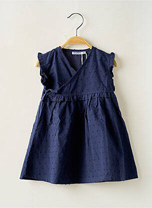 Robe mi-longue manches courtes manches courtes bleu NOUKIE'S fille