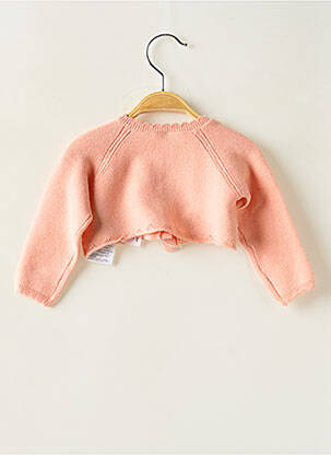 Gilet manches longues coupe droite rose LOSAN fille