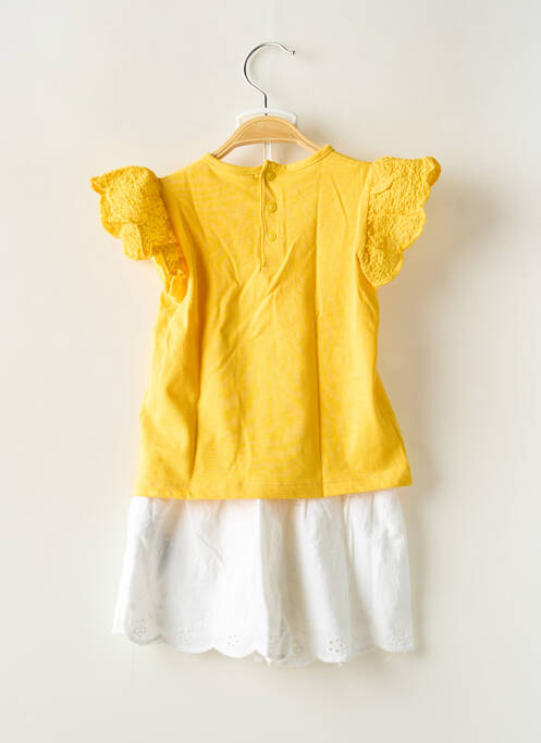 Ensemble short manches courtes jaune LOSAN fille