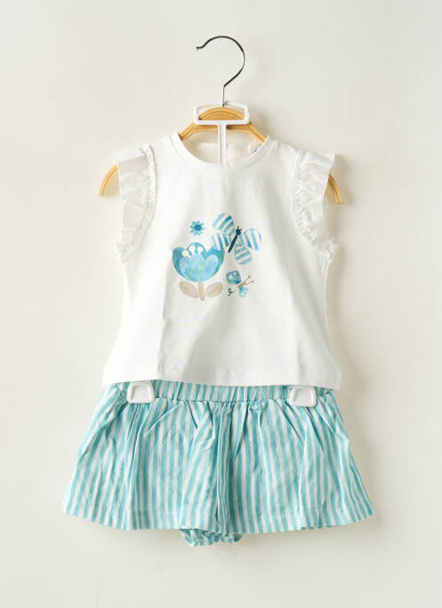 Ensemble jupe type de haut t-shirt bleu MAYORAL fille