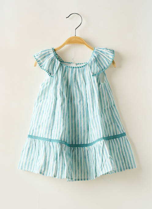 Robe mi-longue manches courtes manches courtes bleu MAYORAL fille