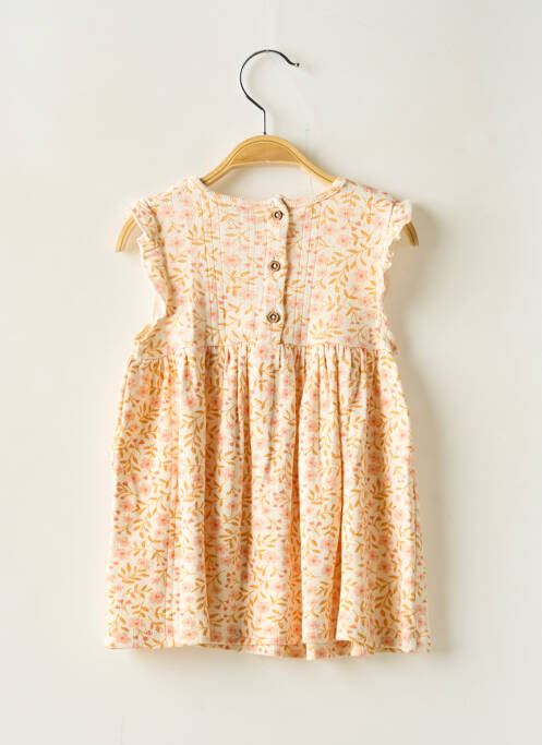 Robe mi-longue manches courtes manches courtes beige NOUKIE'S fille