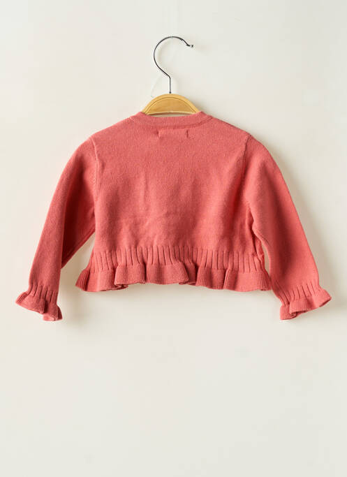 Gilet manches longues coupe droite rose MAYORAL fille