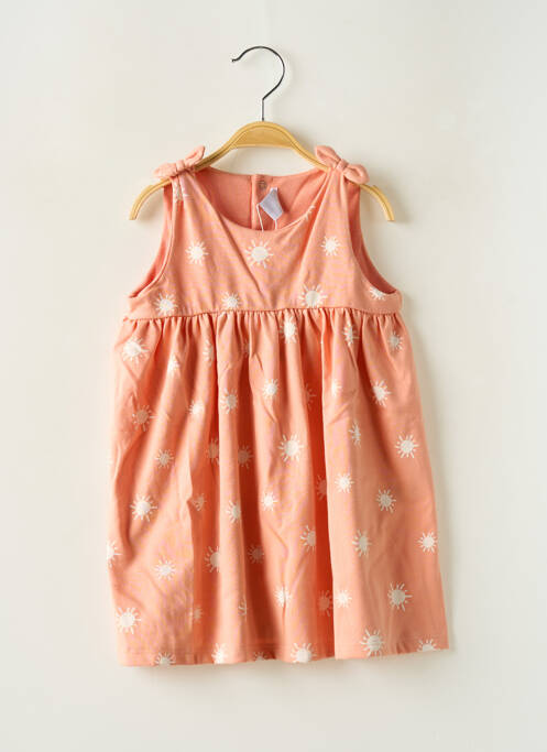Robe mi-longue orange PETIT BATEAU pour fille