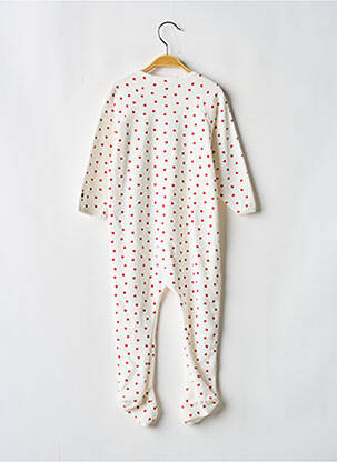 Pyjama fermeture pressionnée blanc PETIT BATEAU fille